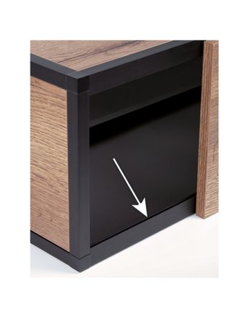 Bild Cadro Schiebetürprofil vorliegend, unten, 3000 mm, schwarz matt - Hettich-0
