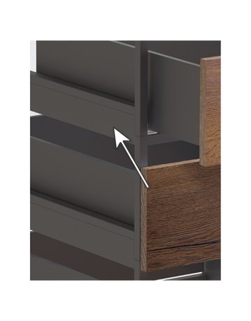Bild Cadro Schubkastenprofil AvanTech YOU / Actro YOU / Actro 5D, 3000 mm, Edelstahl Optik - Hettich-0