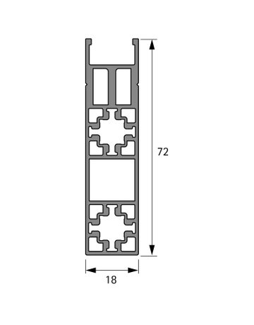 Bild Cadro Schubkastenprofil AvanTech YOU / Actro YOU / Actro 5D, 3000 mm, Edelstahl Optik - Hettich-1