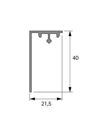 Bild L-Profil CADRO 9298809 L 3.000 mm, kürzbar, edelstahloptik - Hettich-1