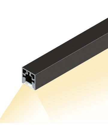 Bild Cadro Lichtprofil Basis schwarz matt - Hettich-0