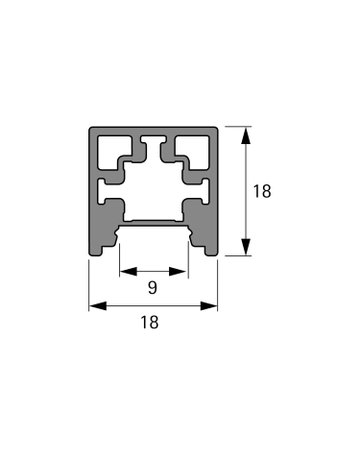 Bild Cadro Lichtprofil Basis schwarz matt - Hettich-1