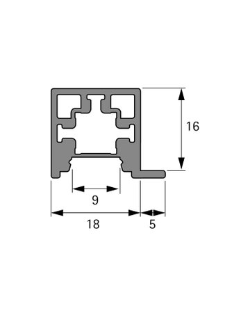 Bild Cadro Lichtprofil Boden schwarz matt - Hettich-1