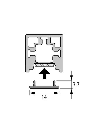 Bild Cadro Diffusionsprofil transluzent - Hettich-1
