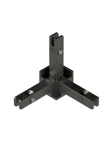 Bild Verbinder CADRO 9298839 3-fach, für LED Profil,schwarz - Hettich-0