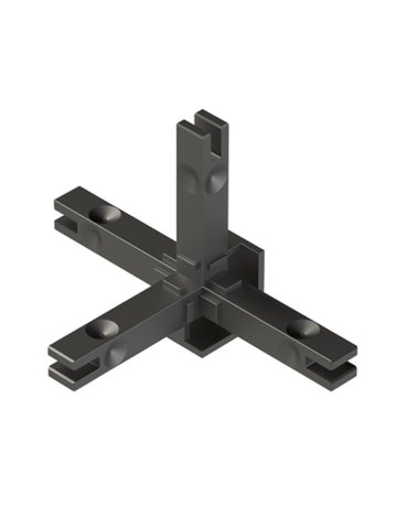 Bild Verbinder CADRO 9298841 4-fach, für LED Profil,schwarz - Hettich-0