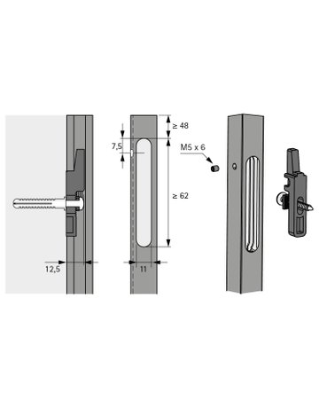 Bild Befestigung CADRO 9298847 verzinkt - Hettich-1