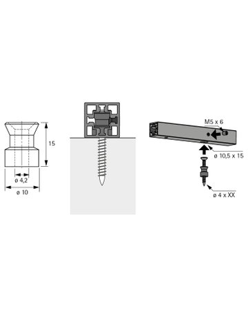 Bild Befestigungshülse CADRO 9298848 Ø 10 x Höhe 16 mm, edelstahl - Hettich-2