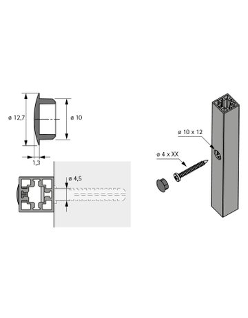 Bild Abdeckkappe CADRO 9298854 Ø 10, schwarz - Hettich-1
