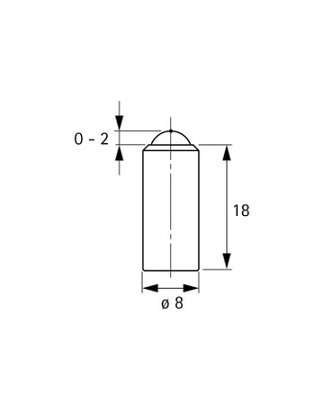 Bild Kugelraste CADRO 9298863 Ø 8 x Höhe 18 mm, edelstahl - Hettich-1