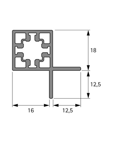 Bild Eckprofil,L 3.000xH30,5mm,schwarz CADRO 9303886,kürzbar,16mm - Hettich-1