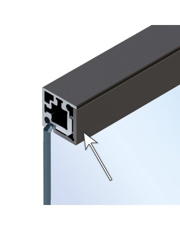 Bild Eckprofil,L 3.000xB12,3xH16,3mm,schwarz CADRO 9303916,1-seitig - Hettich-0