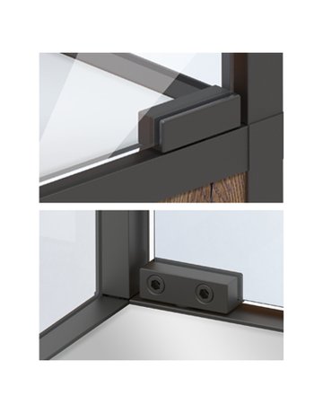 Bild Möbel-Glastürscharnier CADRO,9303928,Zinkdruckguss schwarz matt - Hettich-0
