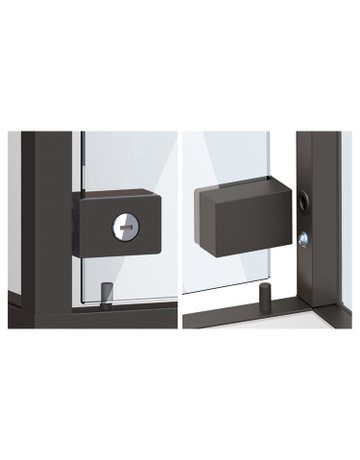 Bild MB-Zyl.glastürschl., Glas 4mm,ls/rs CADRO 9303932,schwarz,matt - Hettich-1