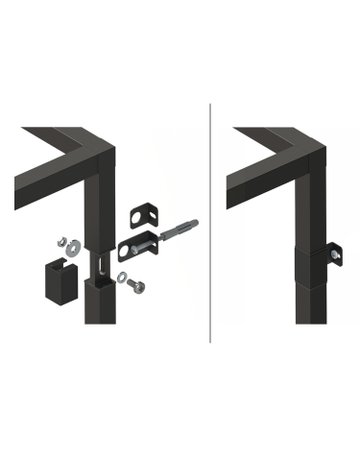 Bild Befestigung CADRO 9303944 mit Spange, schwarz, matt - Hettich-1