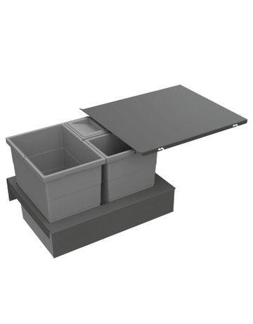 Bild Küchen-Abfallsystem, KB450mm, 40l,KF/STA Base 9352443,anthrazit - Hettich-0