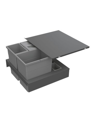 Bild Küchen-Abfallsystem, KB600mm, 34l,KF/STA Base 9352445,anthrazit - Hettich-0