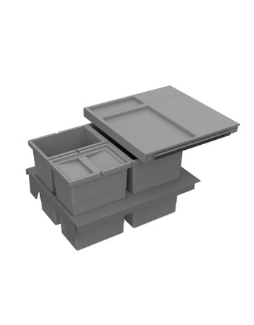 Bild Küchen-Abfallsystem, KB450mm, 34l,KF InsertFlex 9352451,anthrazit - Hettich-0