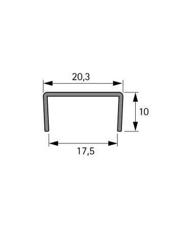 Bild Klemmprofil,CADRO,9352689,L1.300mm,H10mm für Kleiderstange,Kunststoff,schwarz - Hettich-2