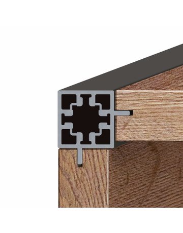 Bild Eckprofil,L 3.000xB18xH16mm,schwarz CADRO 9352711,Doppelnut,16mm - Hettich-0
