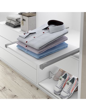 Bild Schrank-Tablarauszug,mit Dämpfung,Stahl Amari 9352741,anthr. pulverbeschichtet - Hettich-0