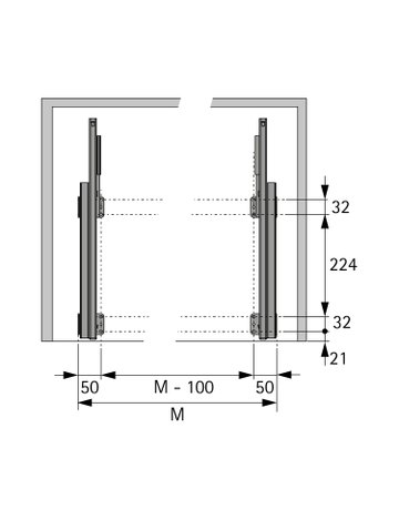 Bild Montagewinkel 9352746 Stahl verzinkt, B 45, H 45, T 57, S 2 - Hettich-2