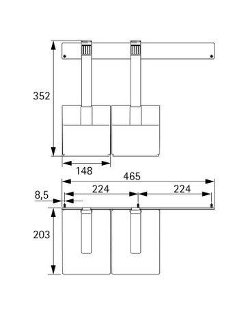 Bild Spülenschr.-Putzmittelkorb,Set,z.Anschr. Cleaing-to-go 9352767,B465,H352,anthrazit - Hettich-2