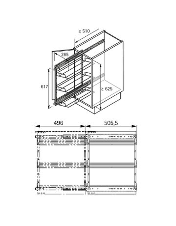 Bild Schrank-Schuhauszug,m.Kugelvollausz.,STA 9352770,anthrazit - Hettich-3