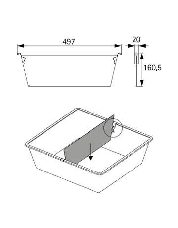 Bild Einhängekorb/Tablar-Trennstab,Stahl 9352783,anthrazit pulverbeschichtet - Hettich-4