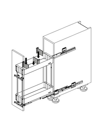 Bild Frontauszug-Trennbügel,zum Aufklipsen K-Line,9352788,Kunststoff anthrazit - Hettich-1