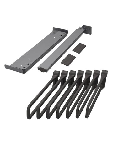 Bild Schrank-Hosenhalter,Lichte KB 457 Conero 9352793,mit Kugelauszug,schwarz - Hettich-2