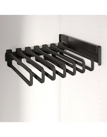 Bild Schrank-Hosenhalter,Lichte KB 457 Conero 9352793,mit Kugelauszug,schwarz - Hettich-1
