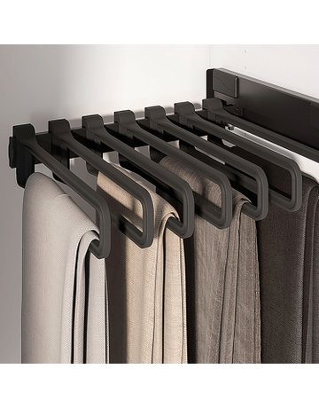 Bild Schrank-Hosenhalter,Lichte KB 457 Conero 9352793,mit Kugelauszug,schwarz - Hettich-0