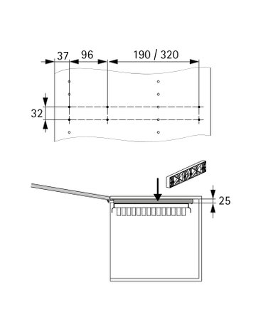 Bild Distanzleiste,Überbr. Türeinsprung,KF sw Conero 9352794 - Hettich-1