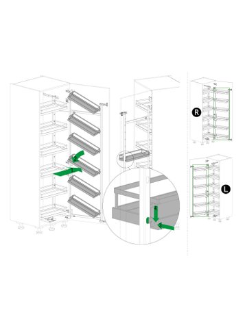 Bild Türrahmen -Einhängetablar,m.Rutschst.,weiß Dispensa DOU III 9352811, B472xH75xT154 - Hettich-1