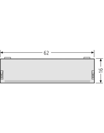 Bild Namensschild-Abdeckkung für Module 2006 A=62 x 16 mm, mit Einlage 60x15x0,5 mm - Renz-3