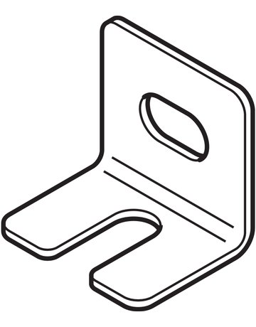 Bild L-Winkel, Distanzstärke: 0.8 mm, verzinkt - Blum-1