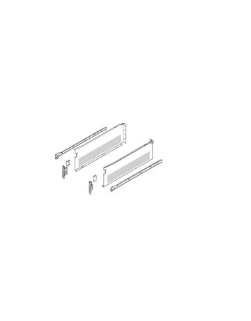 Bild METABOX Stahlzarge, H (150 mm), Teilauszug, NL=450 mm, Steckversion, links/rechts, R9001 cremeweiss - Blum-1