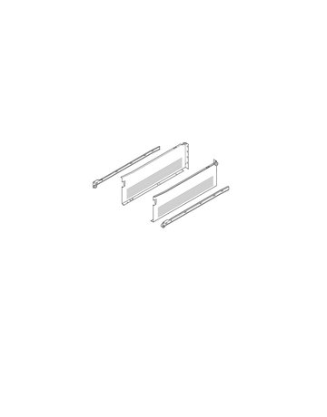 Bild METABOX Stahlzarge, H (150 mm), Teilauszug, NL=550 mm, Steckversion, links/rechts, R9001 cremeweiss - Blum-1