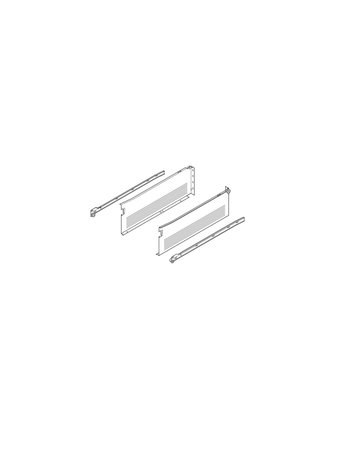 Bild METABOX Stahlzarge, H (150 mm), Teilauszug, NL=400 mm, Schraubversion, links/rechts, R9001 cremeweiss - Blum-1
