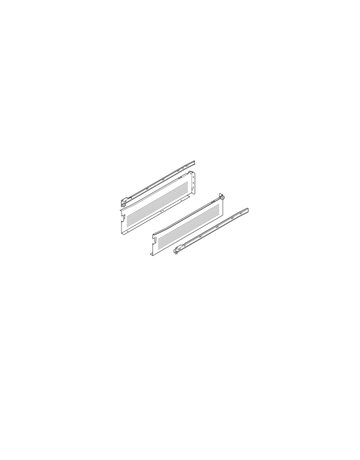 Bild METABOX Stahlzarge, K (118 mm), Teilauszug, NL=350 mm, Schraubversion, links/rechts, R9001 cremeweiss - Blum-2