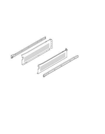 Bild METABOX Stahlzarge, K (118 mm), Teilauszug, NL=450 mm, Steckversion, links/rechts, R9001 cremeweiss - Blum-1