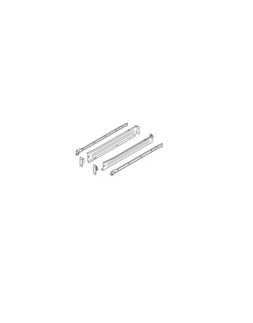 Bild METABOX Stahlzarge, N (54 mm), Teilauszug, NL=500 mm, Steckversion, links/rechts, R9001 cremeweiss - Blum-1