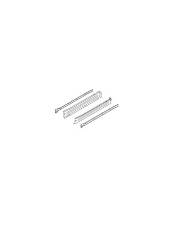 Bild METABOX Stahlzarge, N (54 mm), Teilauszug, NL=550 mm, Steckversion, links/rechts, R9001 cremeweiss - Blum-1