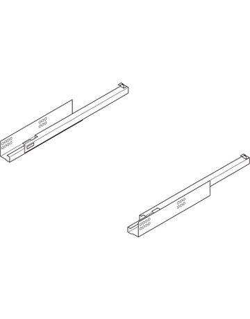 Bild TANDEM BLUMOTION Teilauszug, Führung, 30 kg, NL=650 mm, für Kupplung, links/rechts, verzinkt-1
