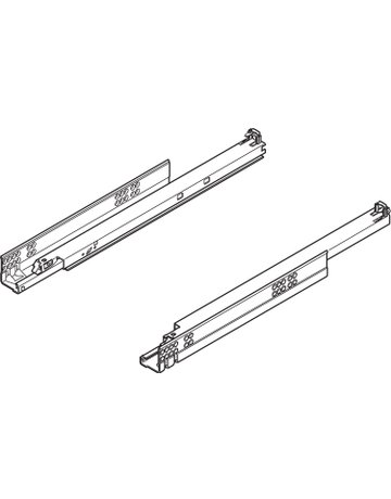 Bild TANDEM plus BLUMOTION Vollauszug, Führung, 30 kg, NL=450 mm, für Kupplung, links/rechts, verzinkt-1