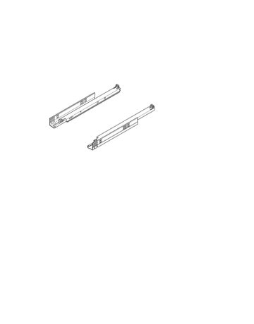 Bild Tandem Vollauszug ohne Kupplung verzinkt 30 kg, für Tip On NL= 270mm - Blum-1