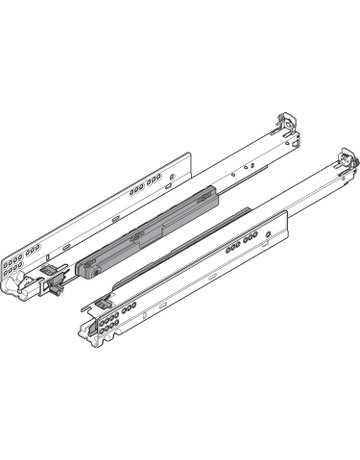 Bild MOVENTO mit TIP-ON, Vollauszug, Führung, 70 kg, NL=520 mm, für Kupplung, links/rechts, verzinkt - Blum-1