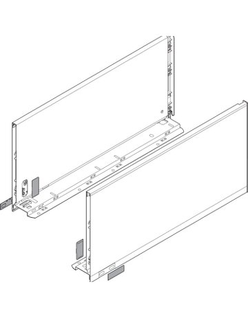 Bild LBX Zargen pure Höhe F H=239,9 mm NL=400 mm, silber - Blum-1
