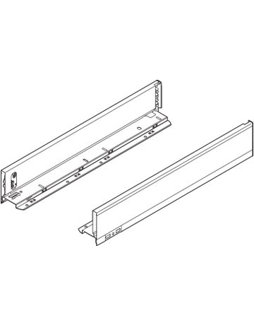 Bild LEGRABOX Zarge, Höhe M (90.5 mm), NL=550 mm, links/rechts, für LEGRABOX pure, oriongrau matt - Blum-1